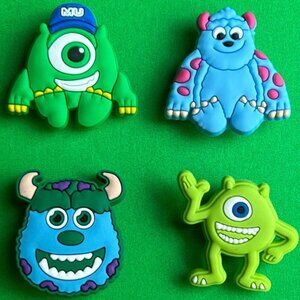 Disney Pixar Monster Inc. Sully and Mike Crocs Charms Set of 4 - Jibbitz Charms